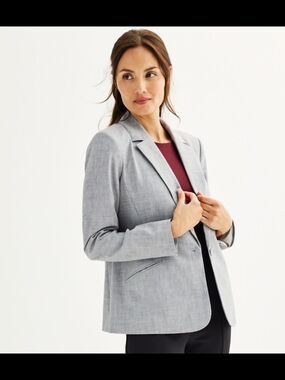 Nine West Heather Gray Blazer & Pant  Suit